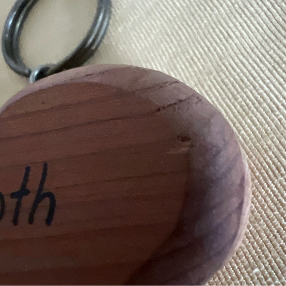 Vintage Mammoth Spring State Park Wooden Heart Keychain Handcrafted For Ozarks - Picture 4 of 10